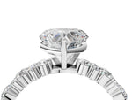 Heart Cut Diamond Solitaire Ring in White gold with Pear and Round Cluster Band_16