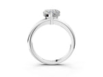 Heart Cut Diamond Solitaire Ring in White gold with Prong Setting and Rounded Band_21