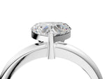 Heart Cut Diamond Solitaire Ring in White gold with Prong Setting and Rounded Band_22