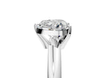 Heart Cut Diamond Solitaire Ring in White gold with Prong Setting and Rounded Band_23