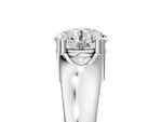 Heart Cut Diamond Solitaire Ring in White gold with Smooth Wide Band and Prong Setting_88