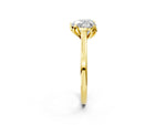Heart Cut Diamond Solitaire Ring in Yellow gold with Flower Prong Setting_20