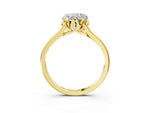 Heart Cut Diamond Solitaire Ring in Yellow gold with Flower Prong Setting_21