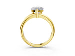 Heart Cut Diamond Solitaire Ring in Yellow gold with Prong Setting and Rounded Band_21