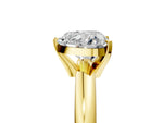 Heart Cut Diamond Solitaire Ring in Yellow gold with Prong Setting and Rounded Band_23