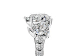 Heart Cut Diamond Trellis Three-Stone Engagement Ring in White gold with Round Side Stones_41
