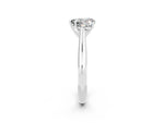 Heart Cut Moissanite Cathedral Solitaire Engagement Ring in Silver with Prong Setting_2