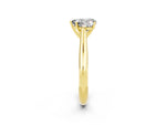 Heart Cut Moissanite Cathedral Solitaire Engagement Ring in Yellow gold with Prong Setting_2