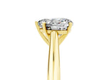 Heart Cut Moissanite Cathedral Solitaire Engagement Ring in Yellow gold with Prong Setting_5