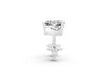 Heart Cut Moissanite Stud Earrings in White gold with Basket Setting_2