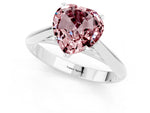 Heart Cut Morganite Cathedral Solitaire Engagement Ring in Platinum with Prong Setting_1