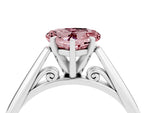 Heart Cut Morganite Cathedral Solitaire Engagement Ring in Platinum with Prong Setting_4