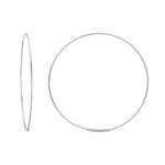 40mm Endless Wire Gold Hoop Earrings