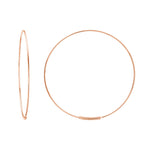 40mm Endless Wire Gold Hoop Earrings