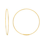 40mm Endless Wire Gold Hoop Earrings