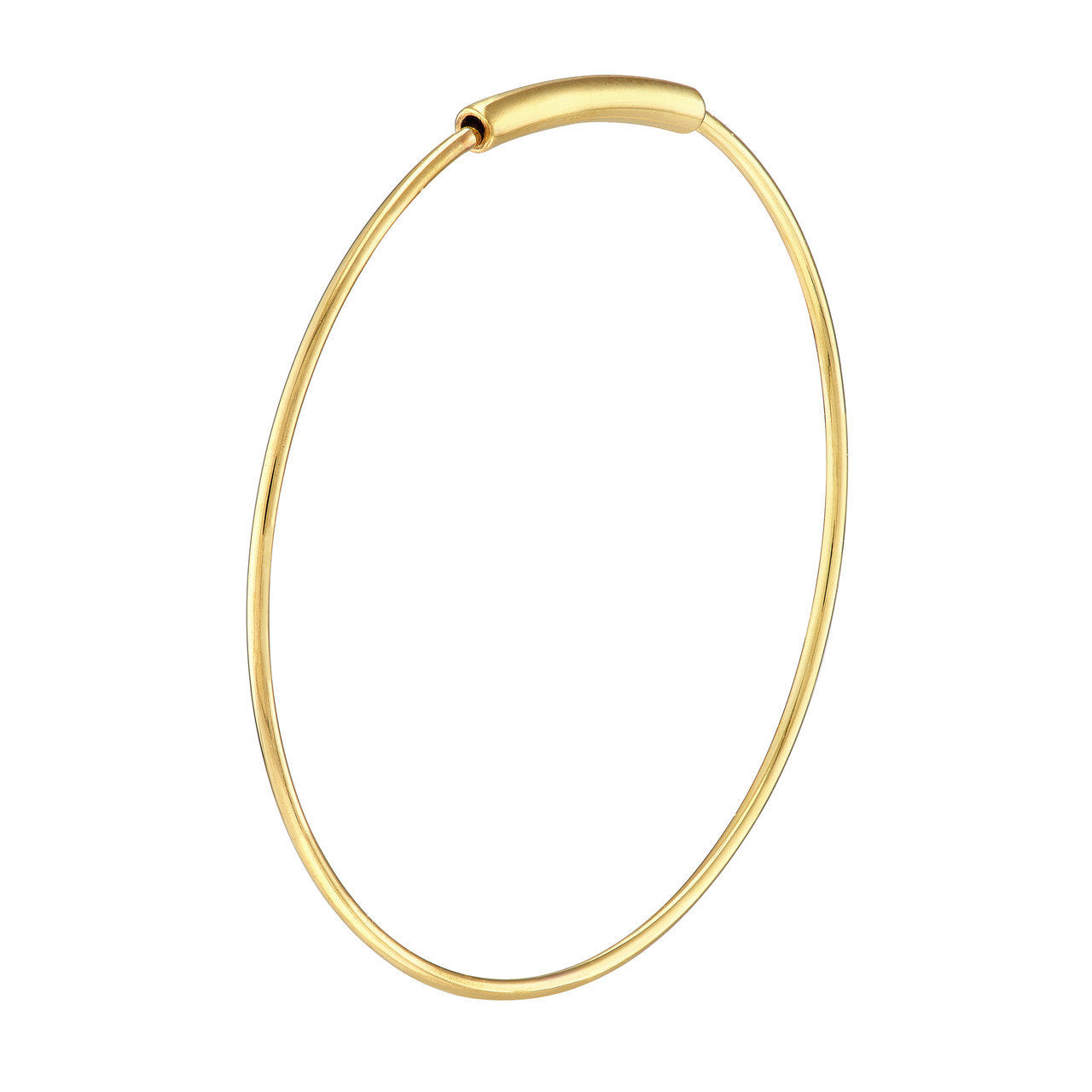 25mm Endless Wire Gold Hoop Earrings
