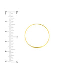 25mm Endless Wire Gold Hoop Earrings