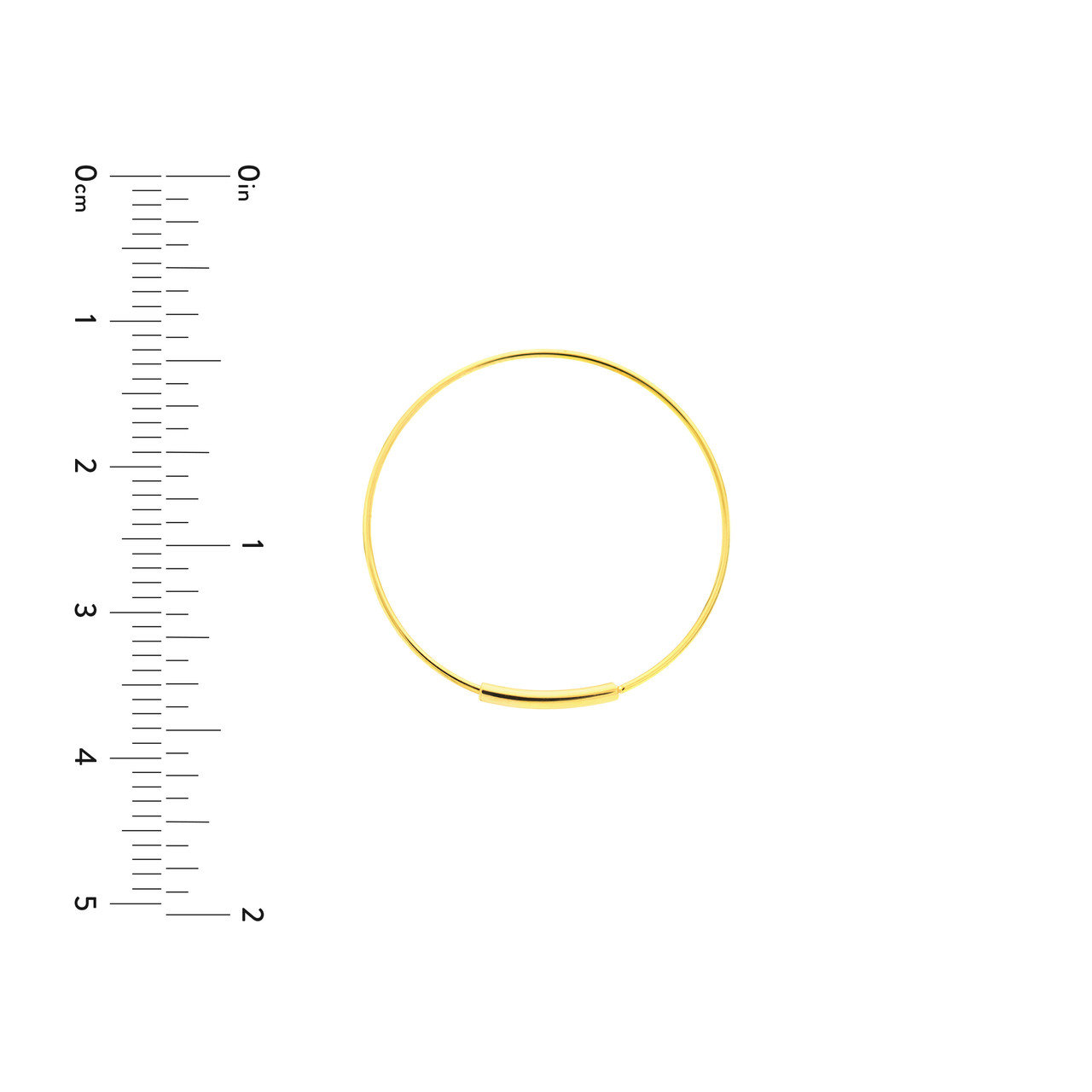 25mm Endless Wire Gold Hoop Earrings