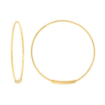 25mm Endless Wire Gold Hoop Earrings