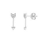 CZ Arrow Stud Earrings