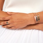 Engravable Hexagon ID Bar Bolo Bracelet