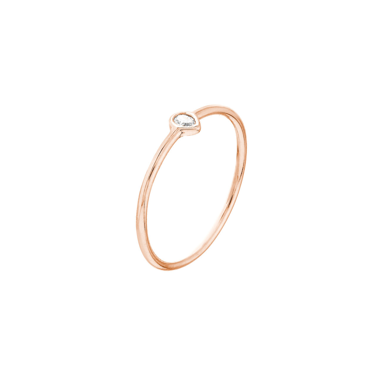 1/20ct Pear-Shaped Diamond Bezel Ring