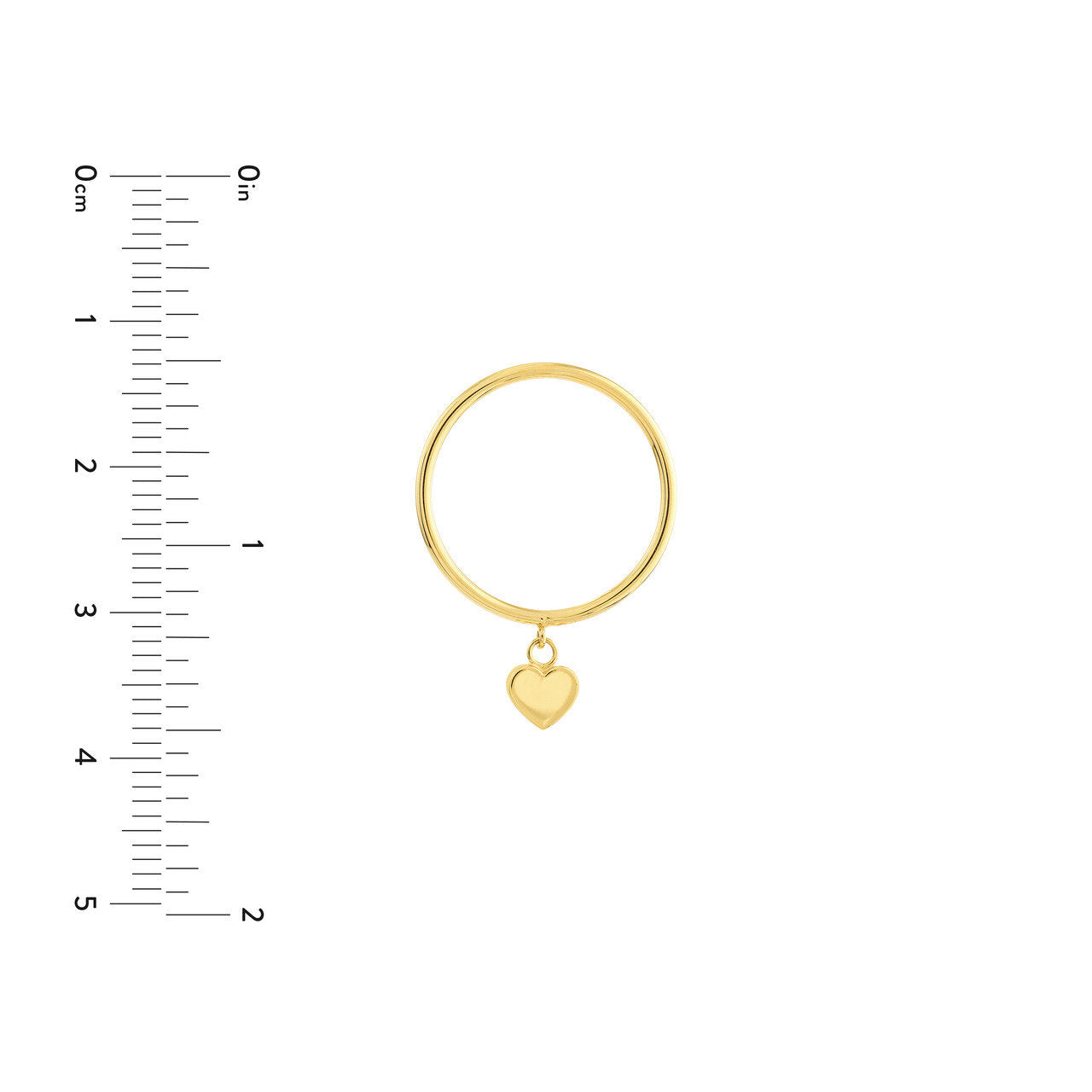 Dangle Heart Wire Ring