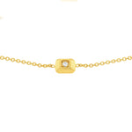 Raised 3pt Diamond Bolo Bracelet