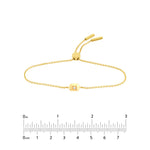 Raised 3pt Diamond Bolo Bracelet