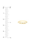 Four Diamond Wire Ring