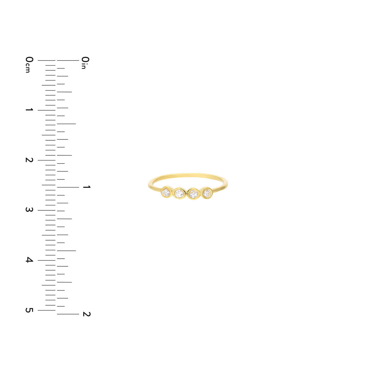 Four Diamond Wire Ring