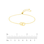 Mini Interlocking Circles Bolo Bracelet