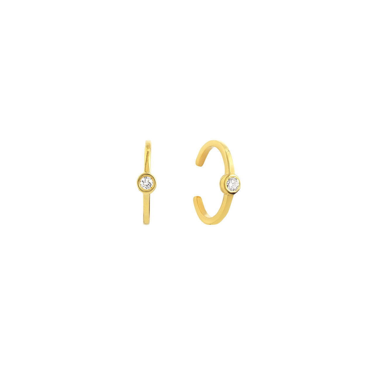 1/20ct Diamond Earring Cuffs