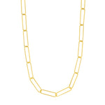 Round Wire Paper Clip Chain Necklace