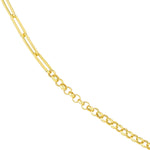 50/50 Paperclip + Rolo Chain with Lobster Lock