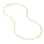 50/50 Paperclip + Rolo Chain with Lobster Lock