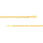 50/50 Paperclip + Rolo Chain with Lobster Lock