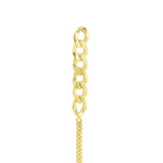 50/50 Curb Chain Front-to-Back Earrings