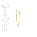 50/50 Curb Chain Front-to-Back Earrings