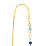 Ombre Blue Enamel Threader Earrings