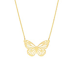 Butterfly Adjustable 14k Gold Pendant