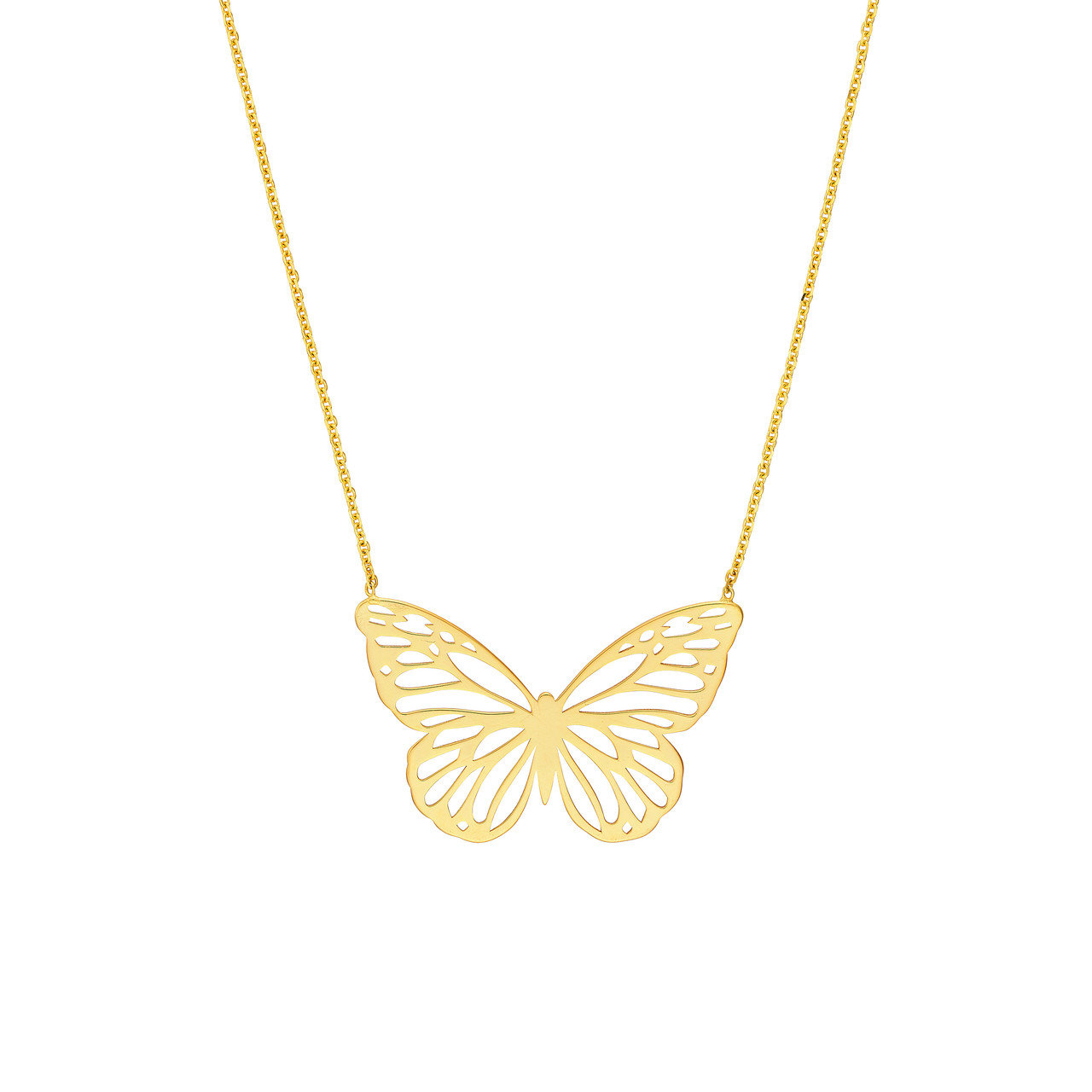 Butterfly Adjustable 14k Gold Pendant