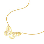 Butterfly Adjustable 14k Gold Pendant