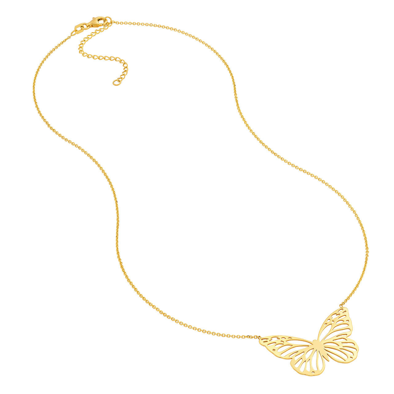 Butterfly Adjustable 14k Gold Pendant