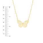 Butterfly Adjustable 14k Gold Pendant