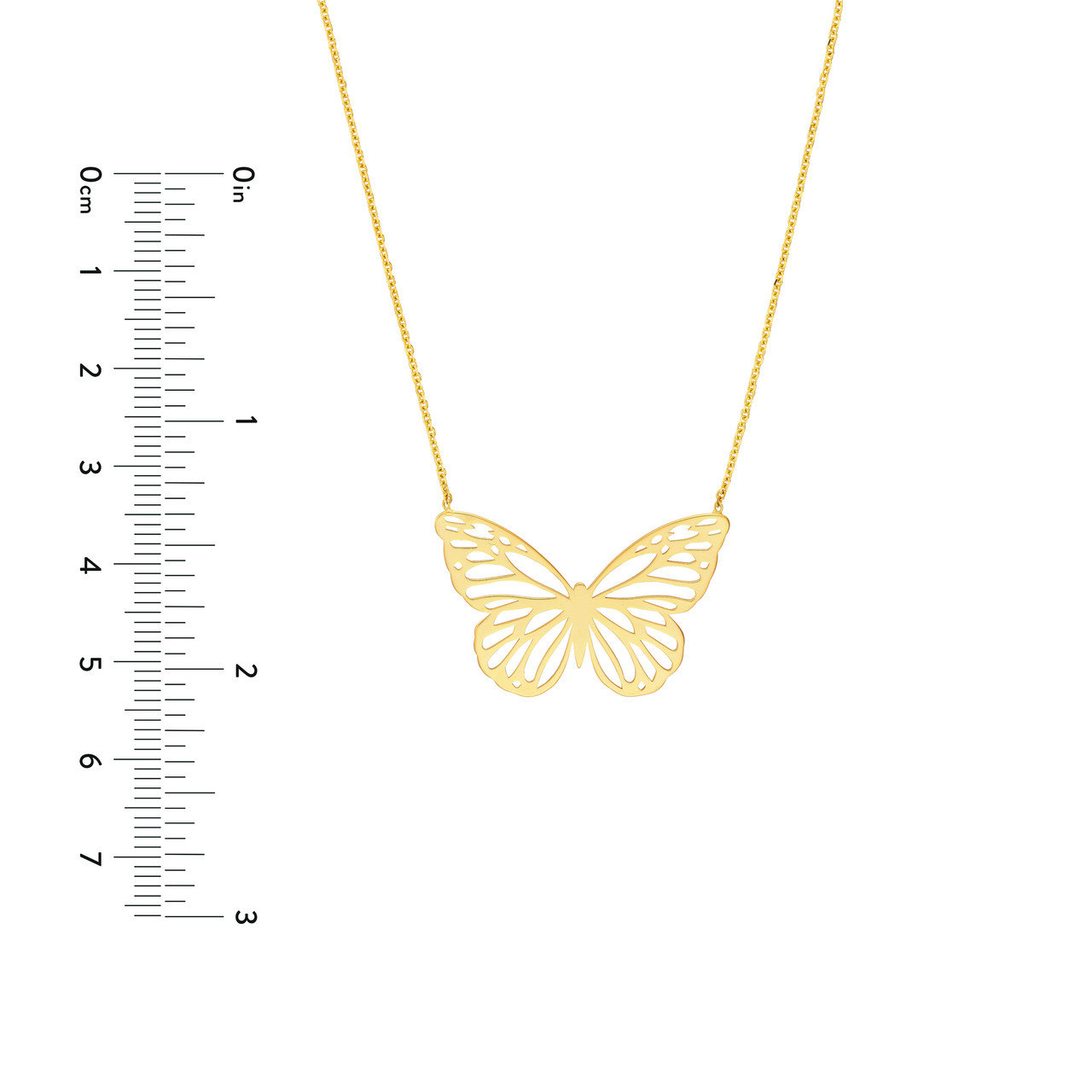 Butterfly Adjustable 14k Gold Pendant