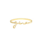 Script Lowercase Name Ring
