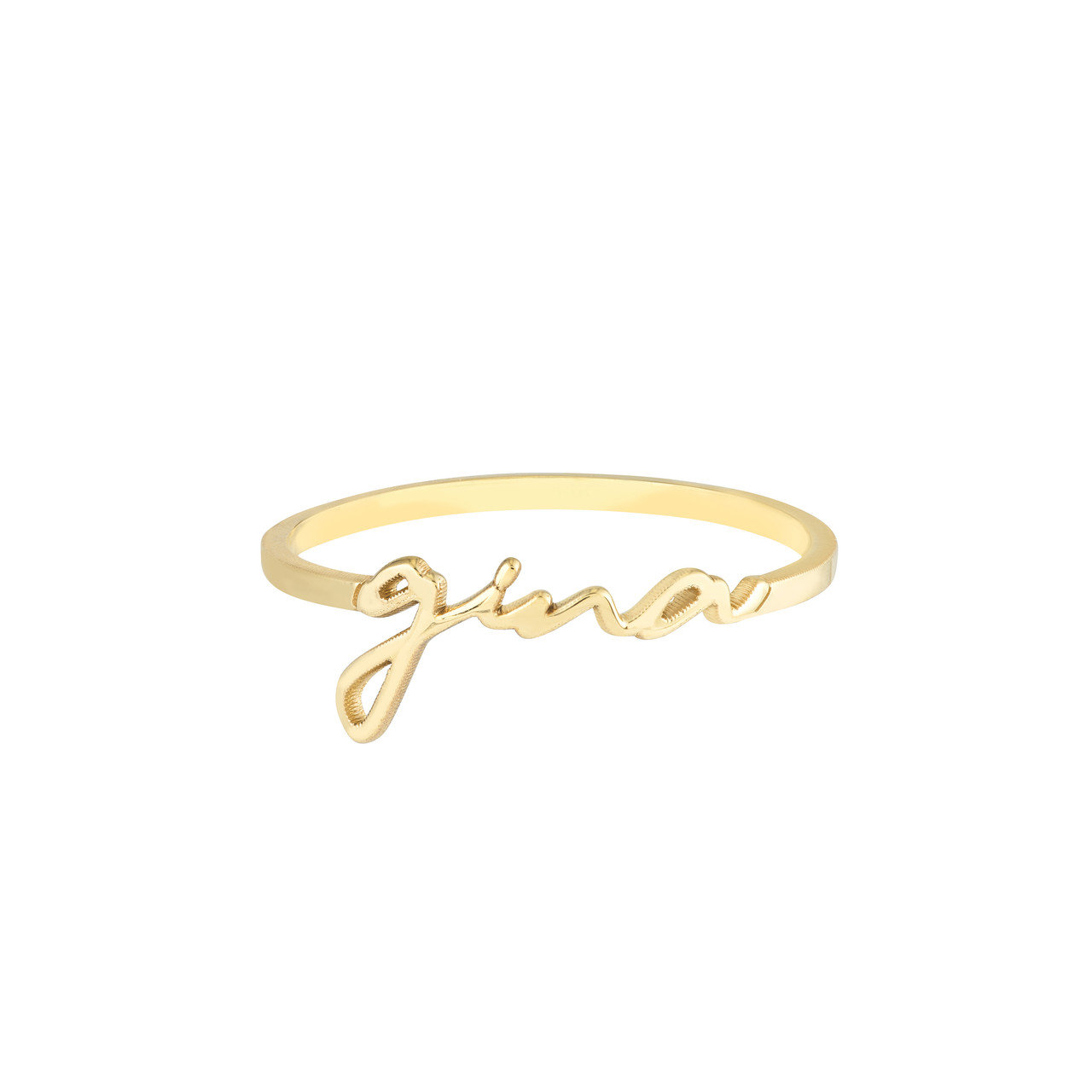 Script Lowercase Name Ring