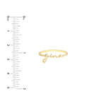 Script Lowercase Name Ring
