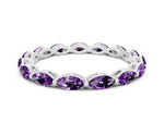 Marquise Amethyst Eternity Band in Platinum with U-Prong Setting
